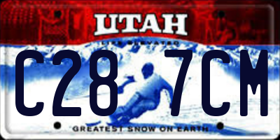 UT license plate C287CM
