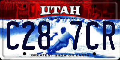 UT license plate C287CR