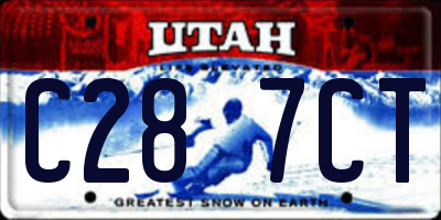UT license plate C287CT