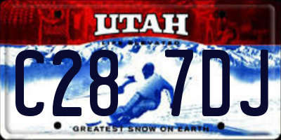 UT license plate C287DJ