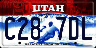 UT license plate C287DL