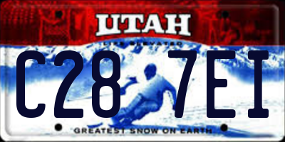 UT license plate C287EI