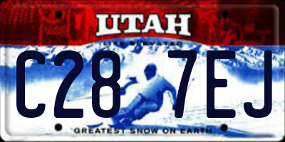 UT license plate C287EJ