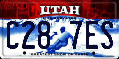 UT license plate C287ES