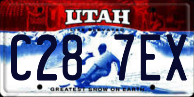 UT license plate C287EX