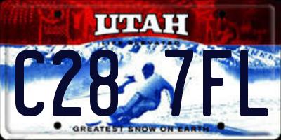 UT license plate C287FL