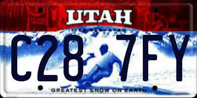 UT license plate C287FY