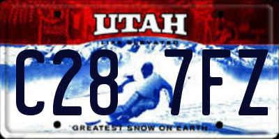 UT license plate C287FZ