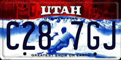 UT license plate C287GJ