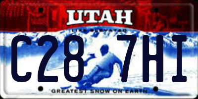 UT license plate C287HI