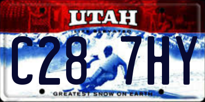 UT license plate C287HY