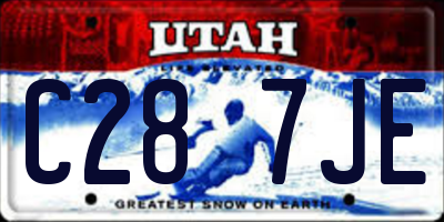 UT license plate C287JE