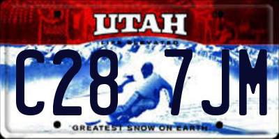 UT license plate C287JM