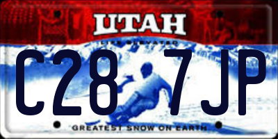 UT license plate C287JP