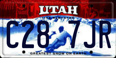 UT license plate C287JR