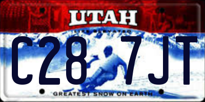 UT license plate C287JT