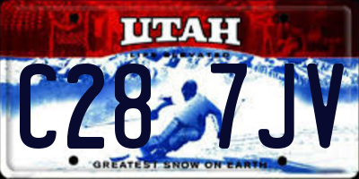 UT license plate C287JV