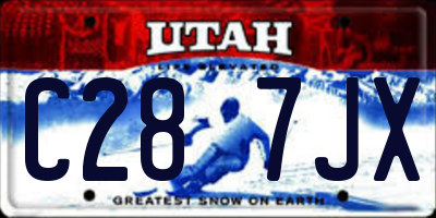 UT license plate C287JX