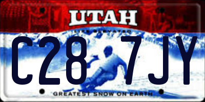 UT license plate C287JY