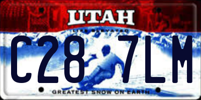 UT license plate C287LM