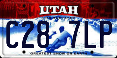 UT license plate C287LP