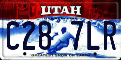 UT license plate C287LR
