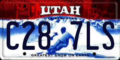UT license plate C287LS