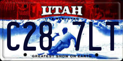 UT license plate C287LT