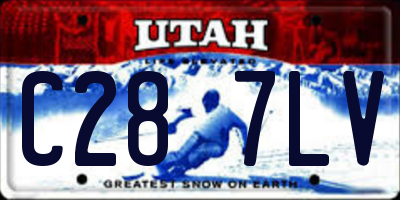 UT license plate C287LV