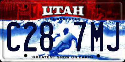 UT license plate C287MJ