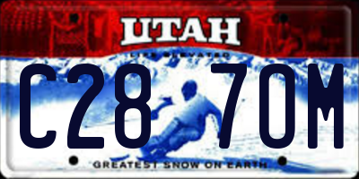 UT license plate C287OM