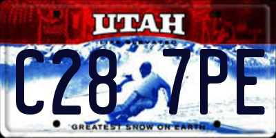UT license plate C287PE