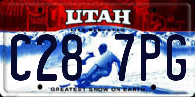 UT license plate C287PG