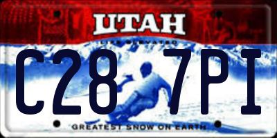 UT license plate C287PI