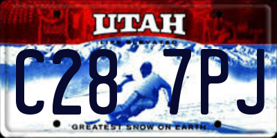 UT license plate C287PJ