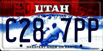UT license plate C287PP