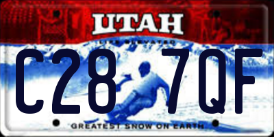 UT license plate C287QF