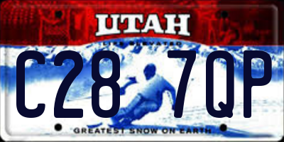 UT license plate C287QP