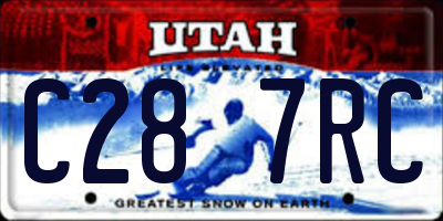 UT license plate C287RC