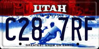 UT license plate C287RF