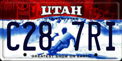 UT license plate C287RI
