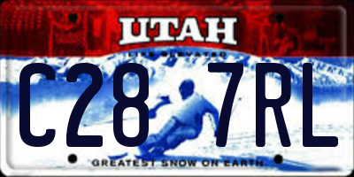 UT license plate C287RL