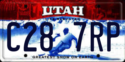 UT license plate C287RP