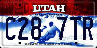 UT license plate C287TR