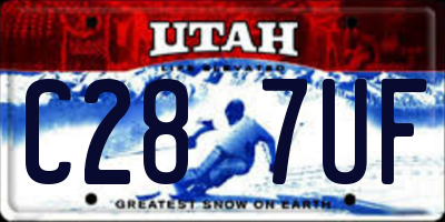 UT license plate C287UF