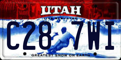 UT license plate C287WI