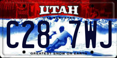 UT license plate C287WJ