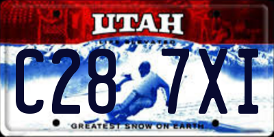 UT license plate C287XI