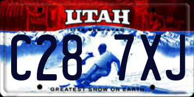 UT license plate C287XJ