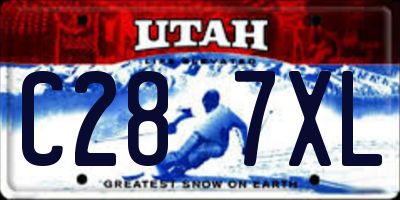UT license plate C287XL